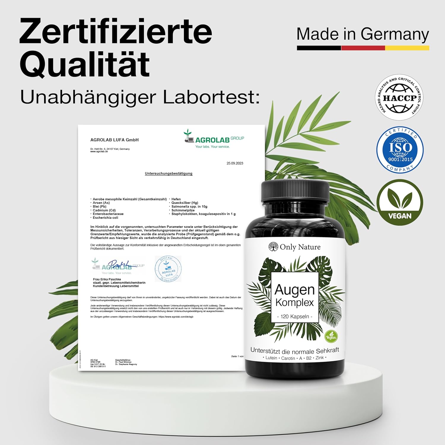 NEU: Augenvitamine - 130 Lutein Zeaxanthin Kapseln