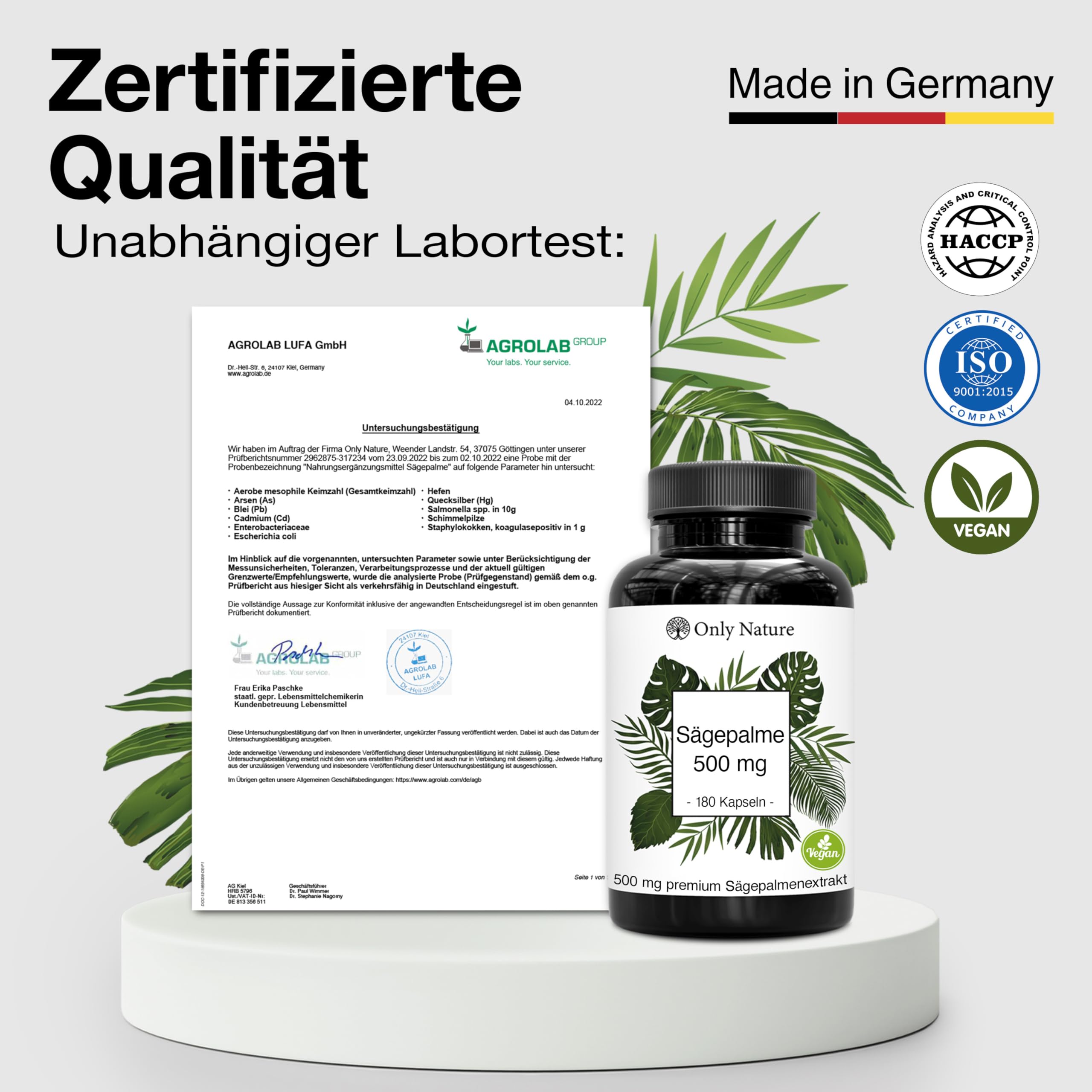 Sägepalmenextrakt 500 mg - 180 Prosta Kapseln