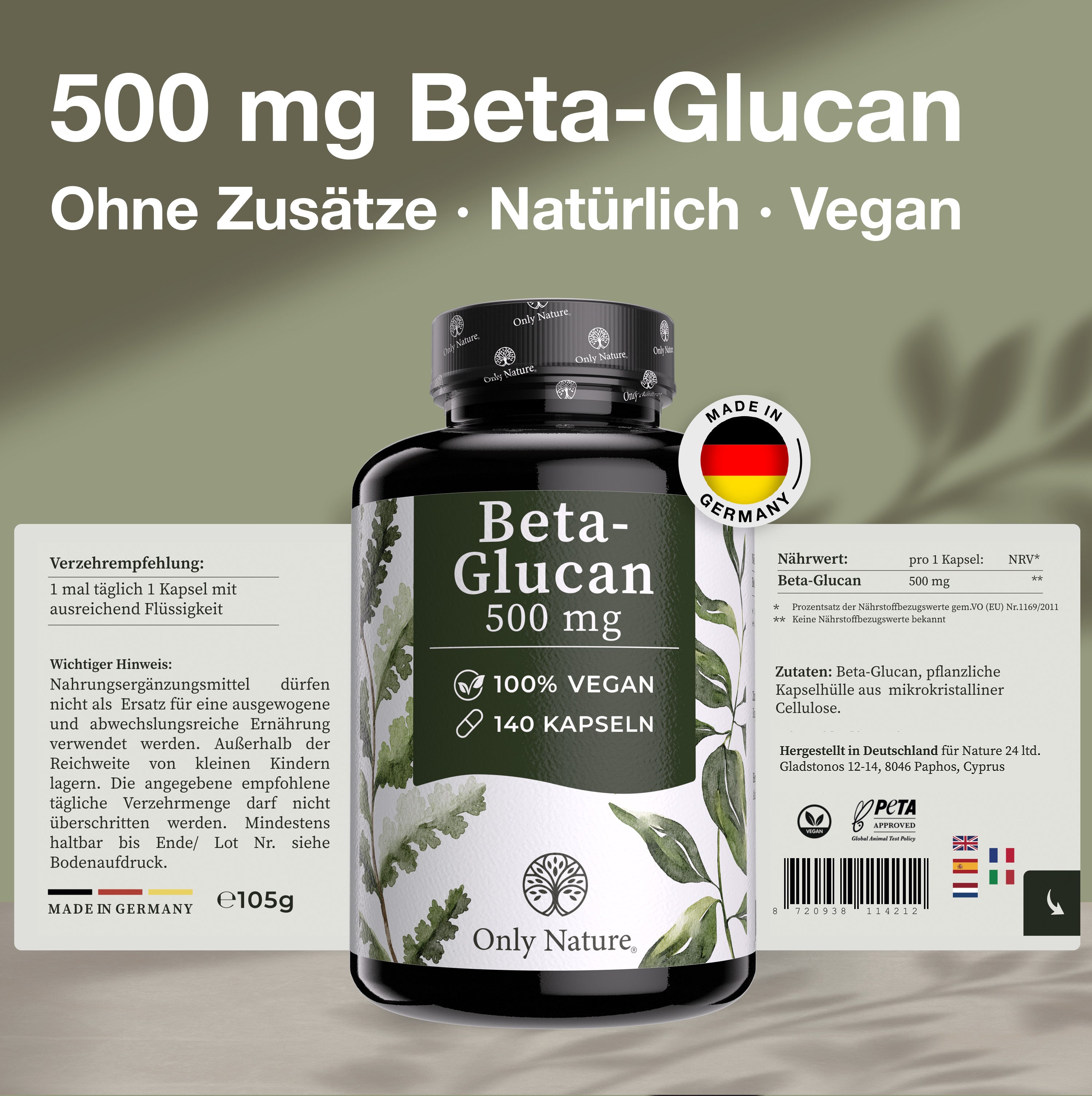 Beta Glucan 500mg - 140 Kapseln