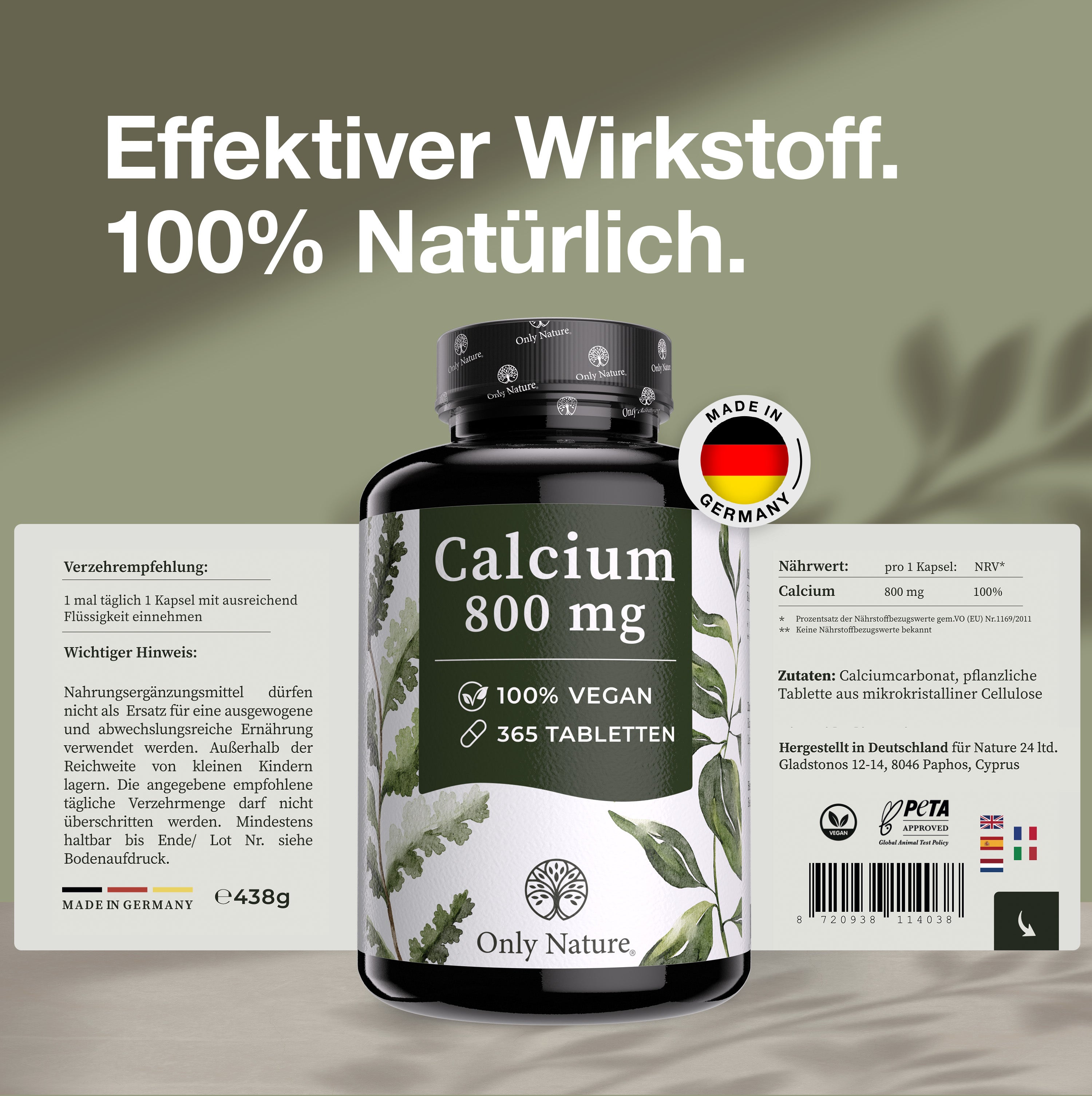 Calcium Tabletten - 365 Stück