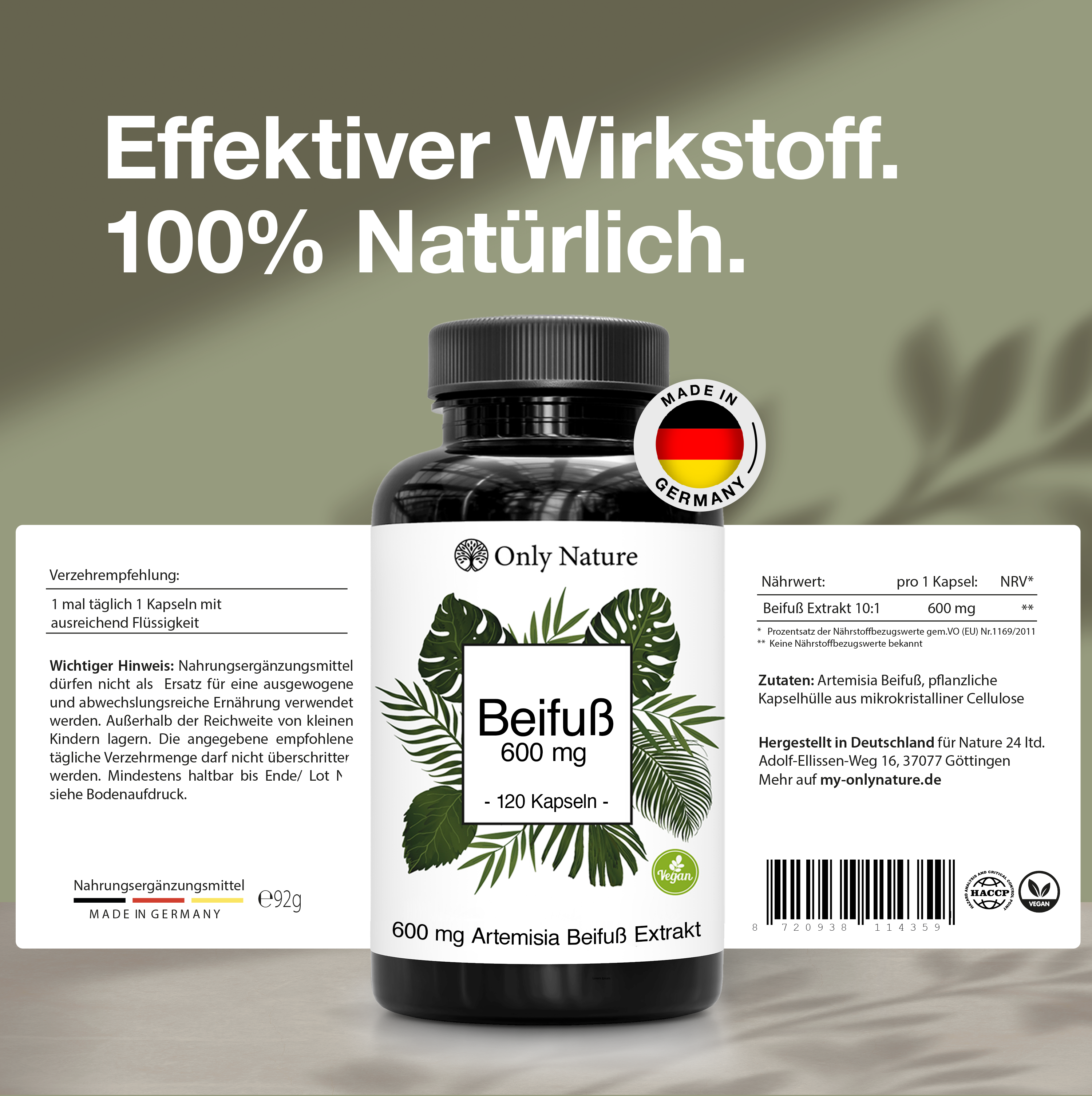 Beifuß Kapseln – 180 hochdosierte Kapseln