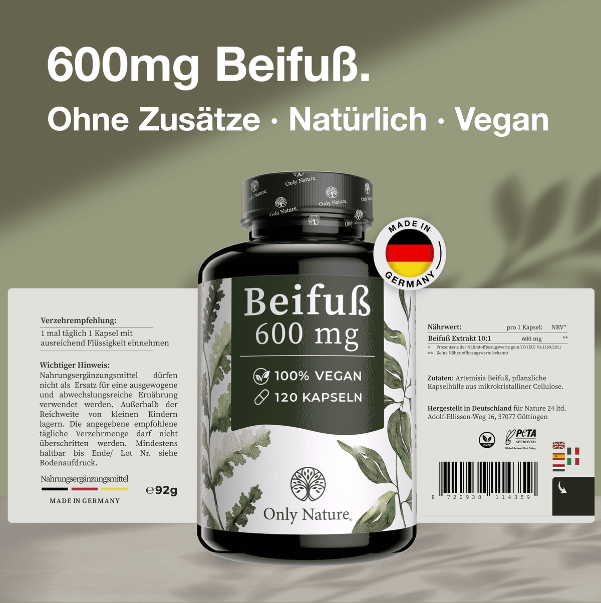 Beifuß Kapseln – 180 hochdosierte Kapseln