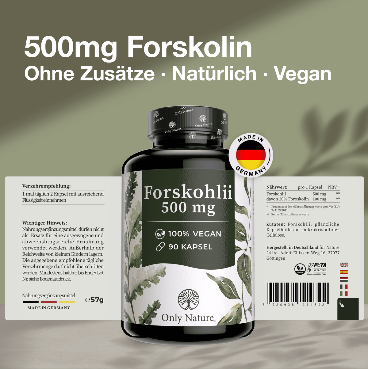 Forskolin 500 mg – 90 Kapseln