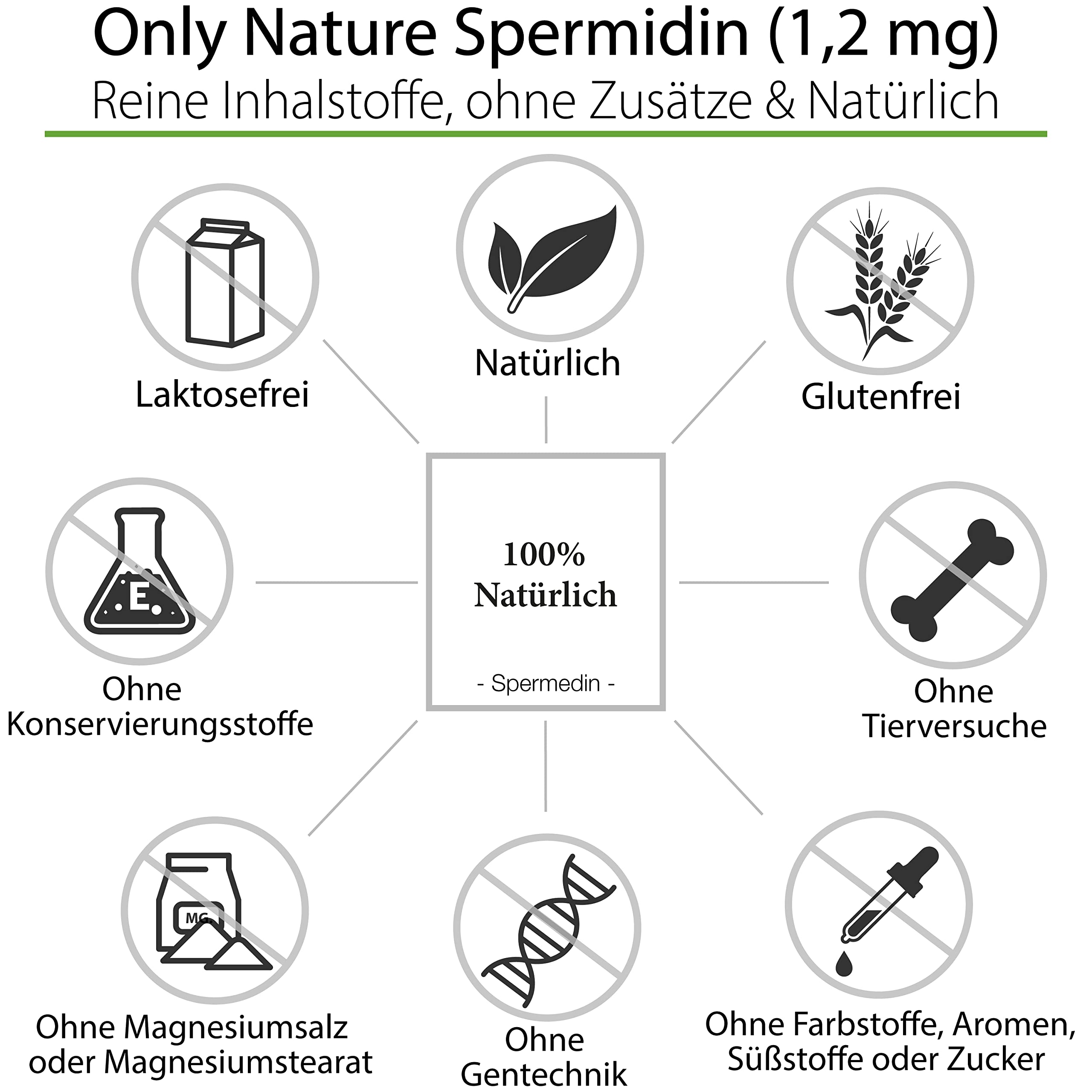 Spermidin 2,4 mg pro Tagesdosis (180 Kapseln)