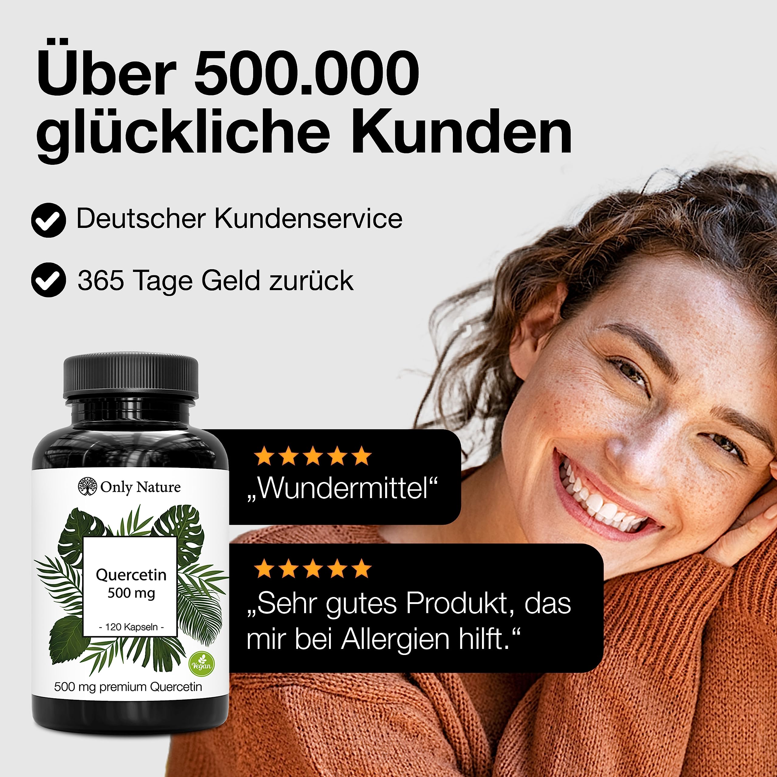 Quercetin Kapseln 500mg hochdosiert - 120 laborgeprüfte Kapseln