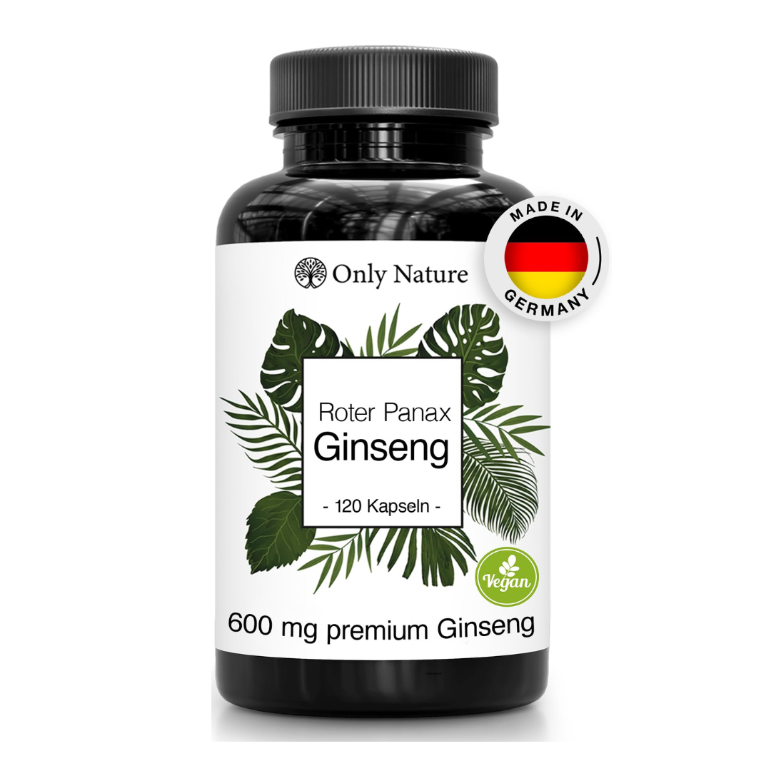 Ginseng 600 mg - hochdosiert 120 mg Ginsenoside - 120 Kapseln