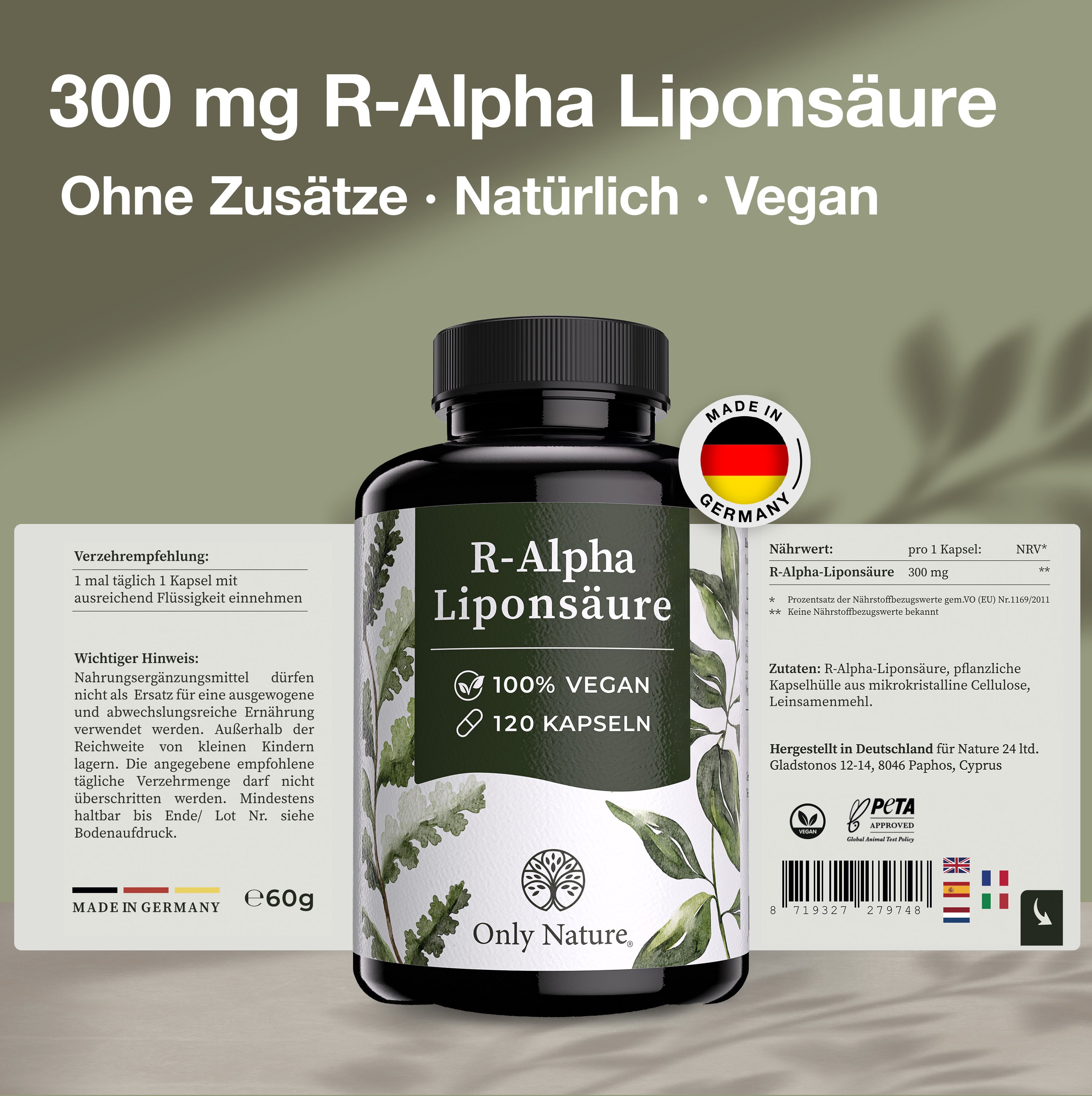 R Alpha Liponsäure 300mg  - 120 Kapseln