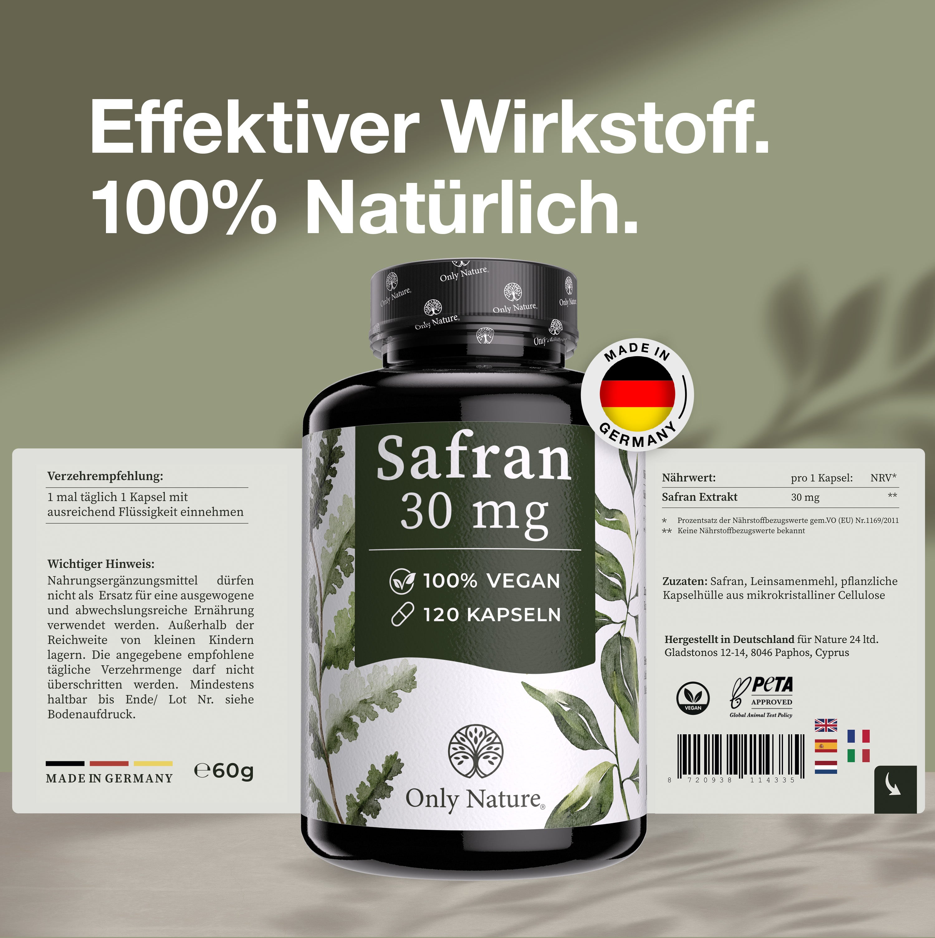 Safran Kapseln 30 mg – 120 Kapseln