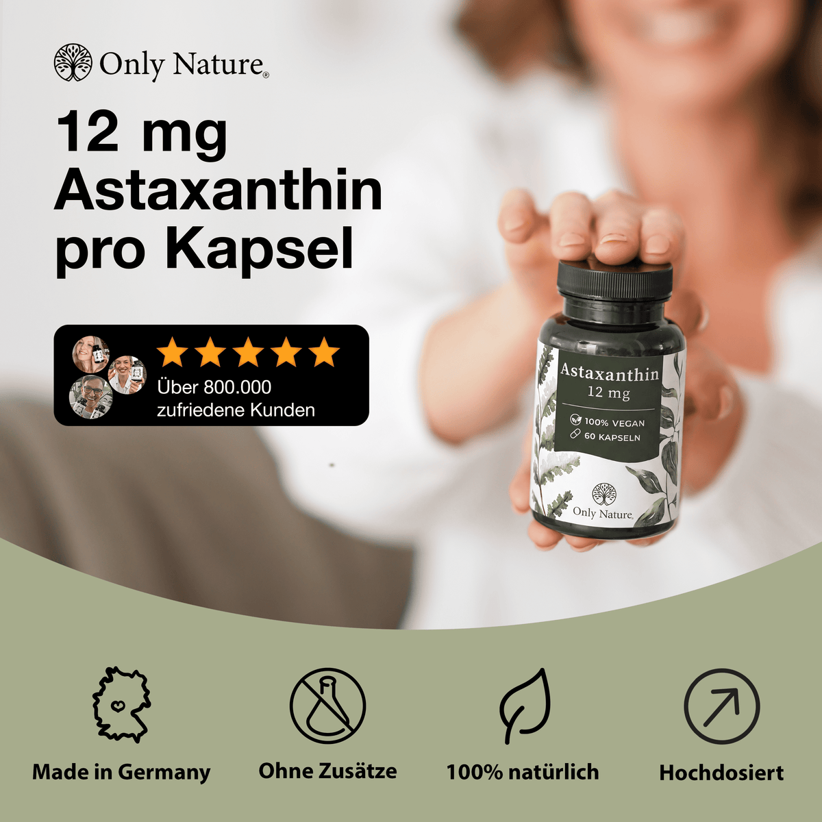Astaxanthin 12 mg - 60 hochdosierte Kapseln
