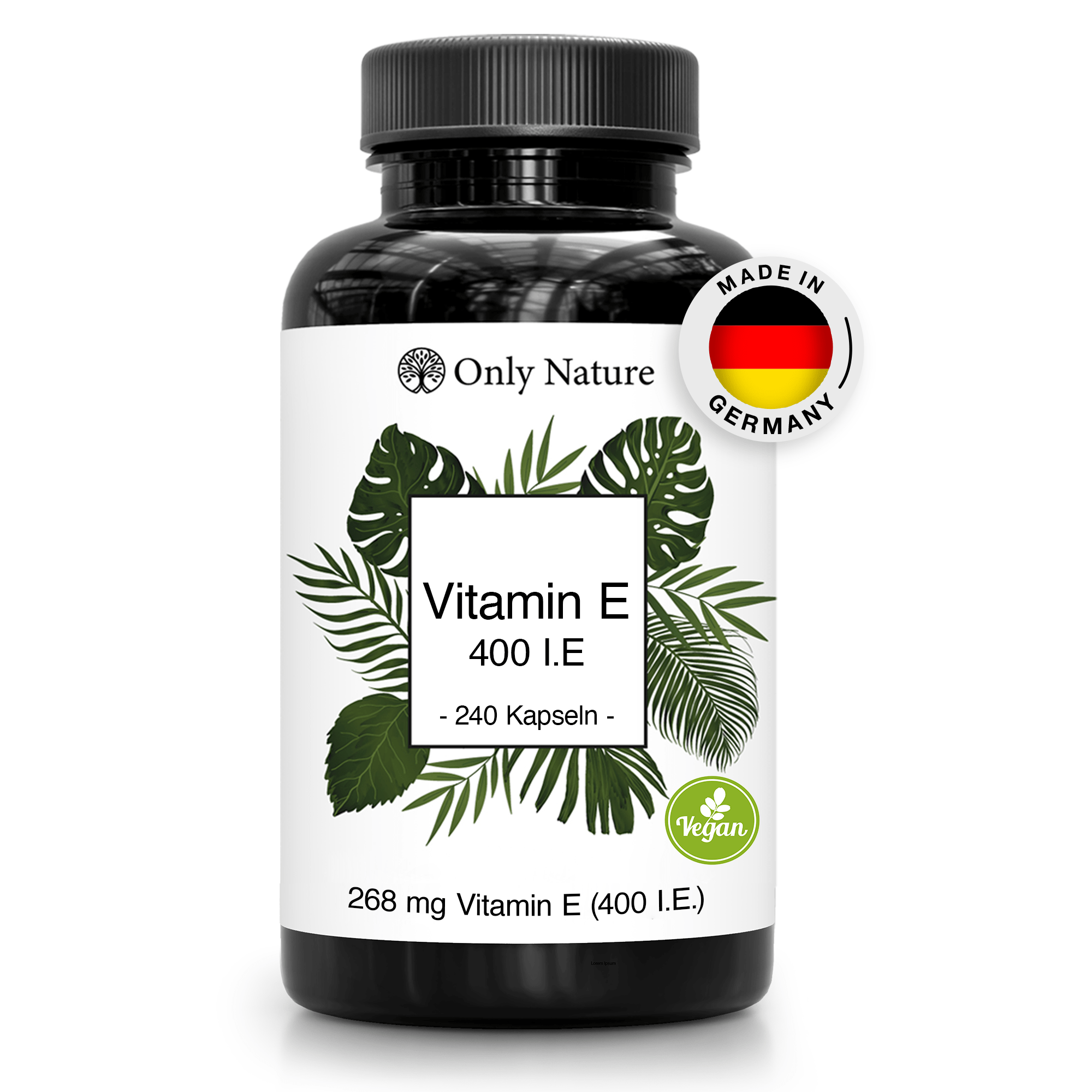 Vitamin E Kapseln – 240 vegane Kapseln