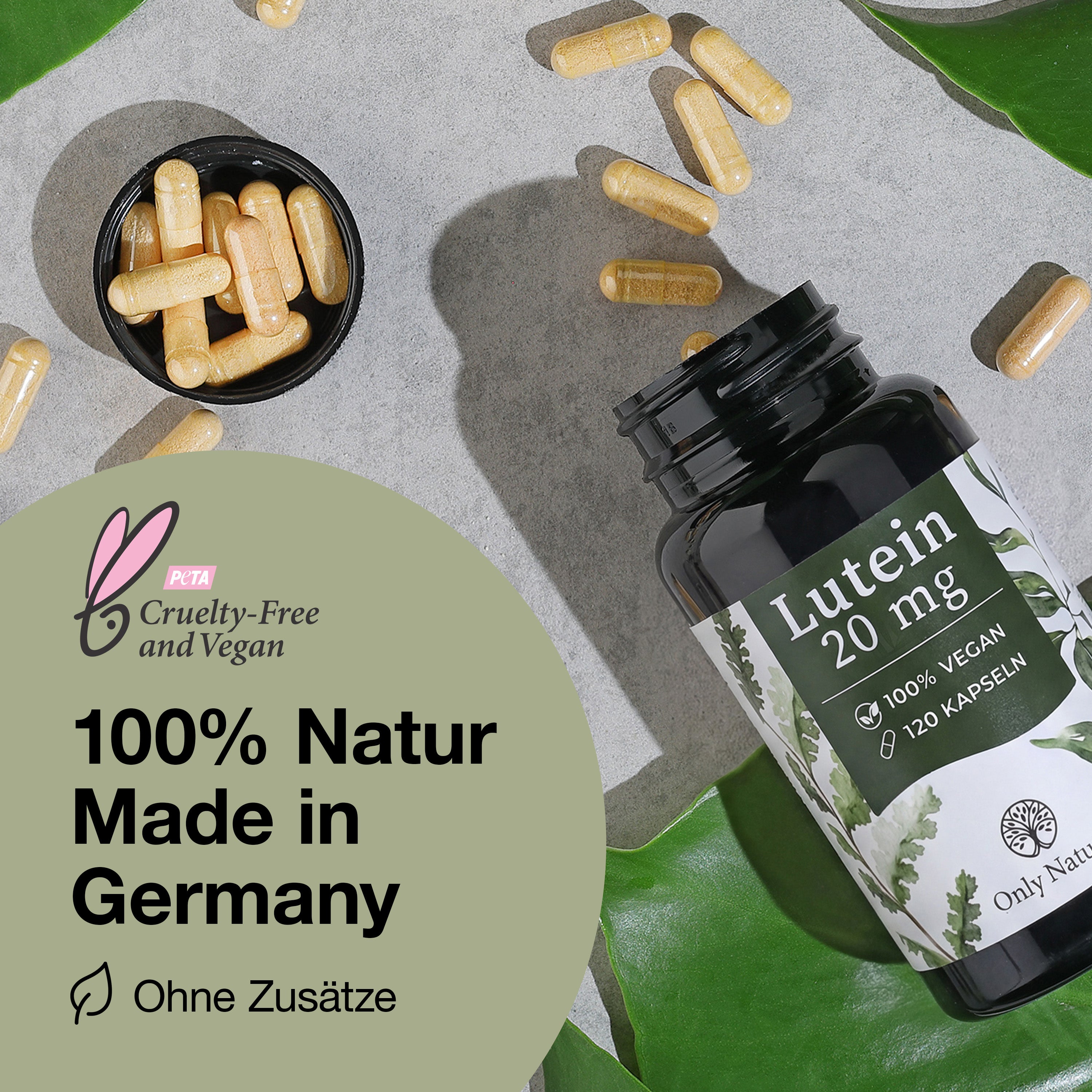 Lutein 20mg (mit 4 mg Zeaxanthin) - 120 Kapseln