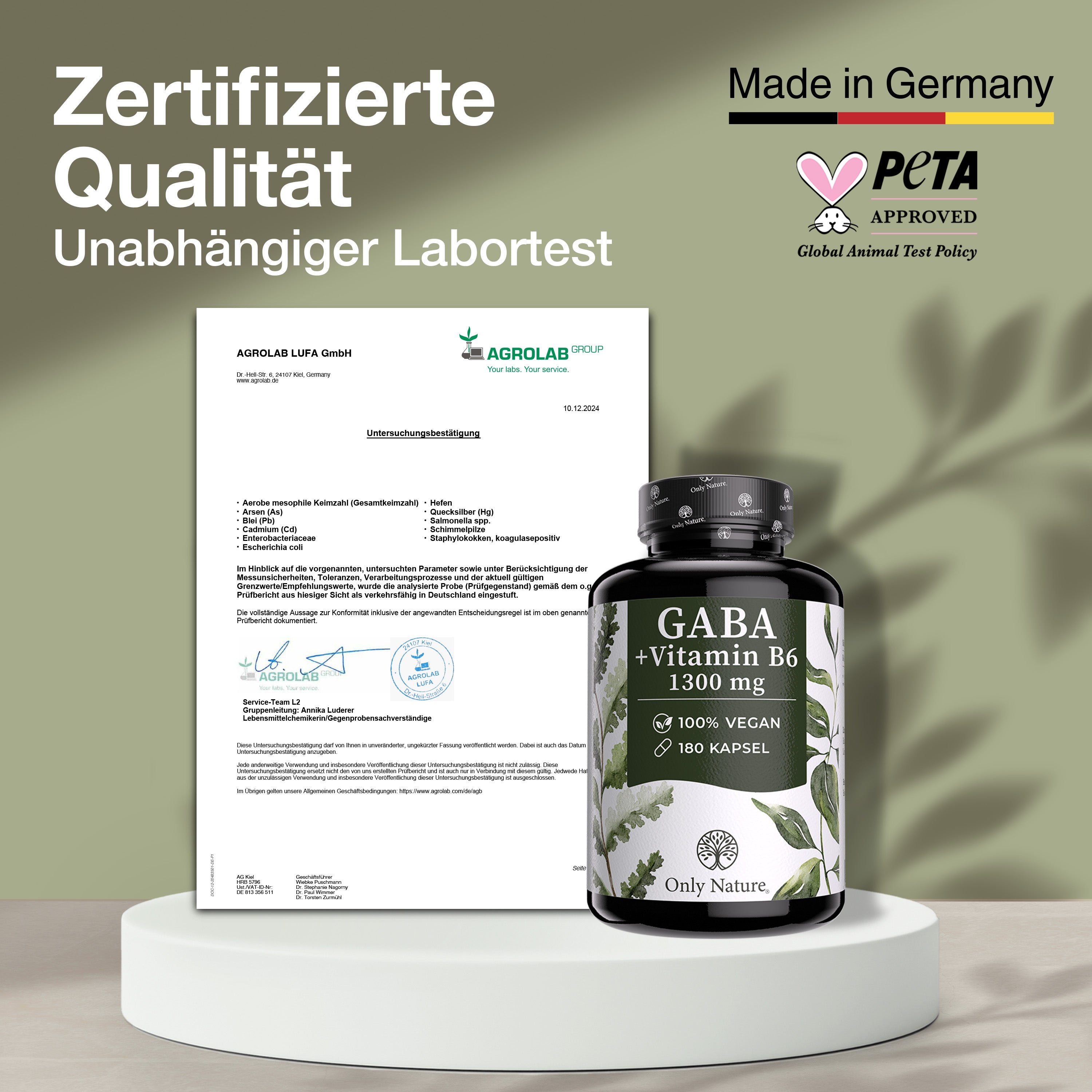 GABA Kapseln hochdosiert – 180 Kapseln