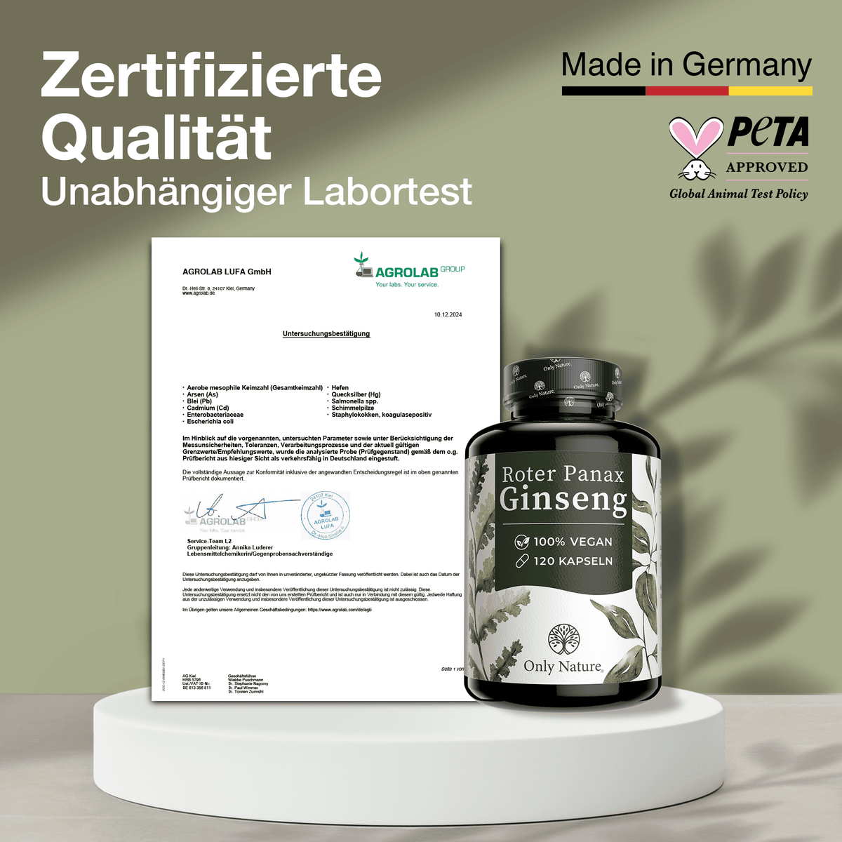 Ginseng 600 mg - hochdosiert 120 mg Ginsenoside - 120 Kapseln