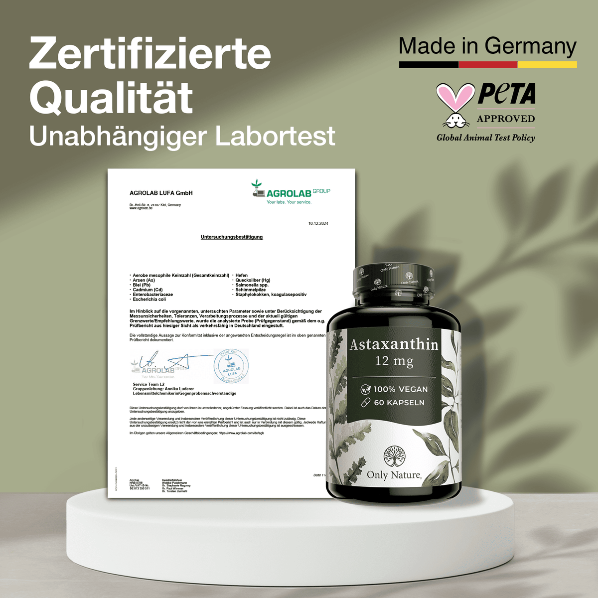 Astaxanthin 12 mg - 60 hochdosierte Kapseln