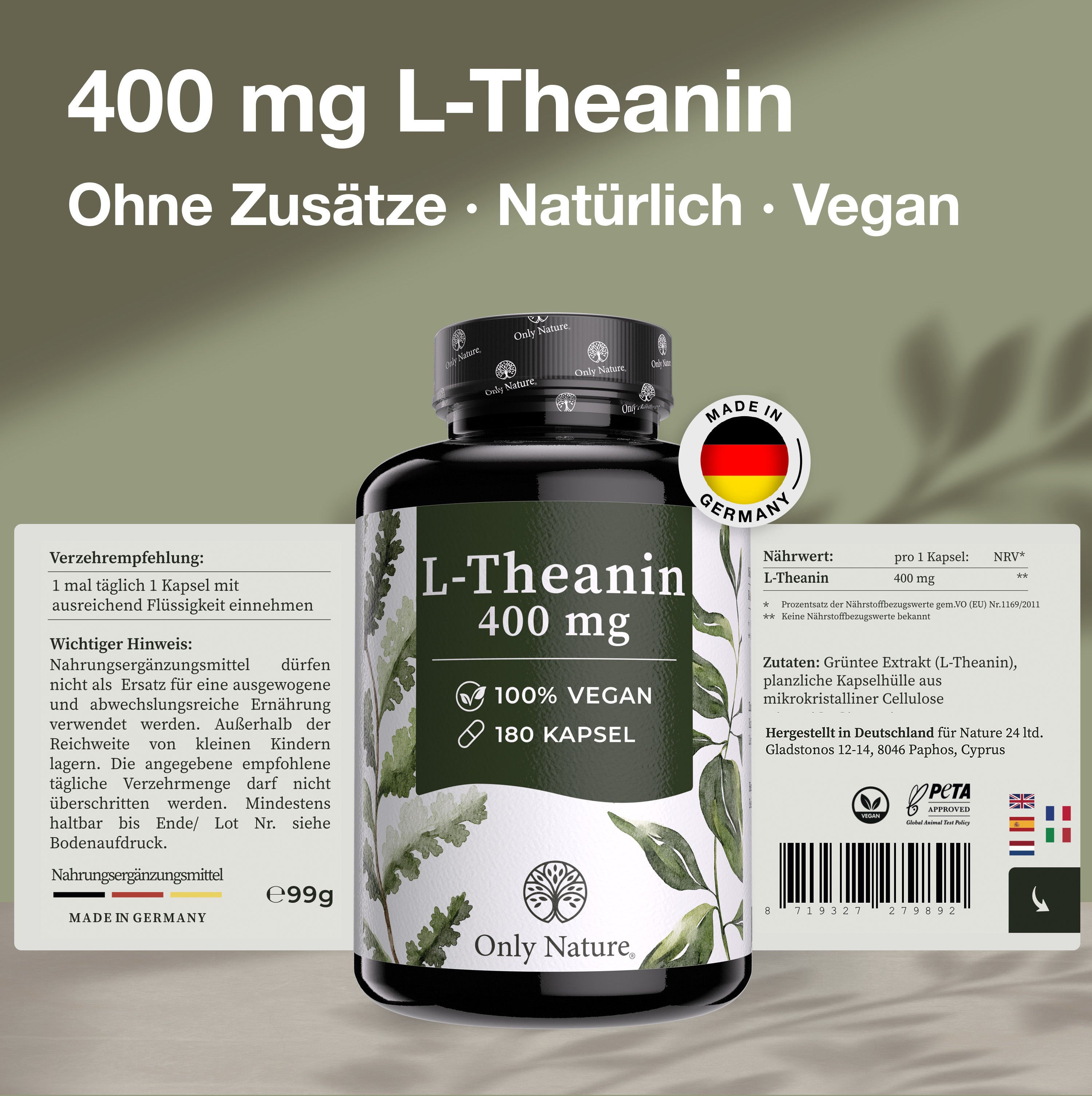 L Theanin Kapseln - 180 Stück